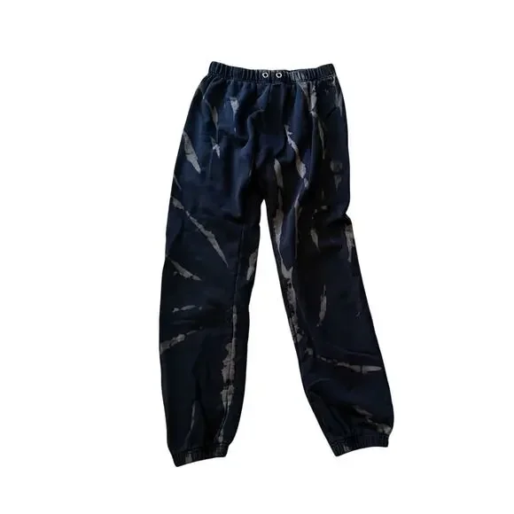 Pam & Gela Women's Jogger Sweatpants Size Small Black Bleach Wash Streetwear - Picture 3 of 9